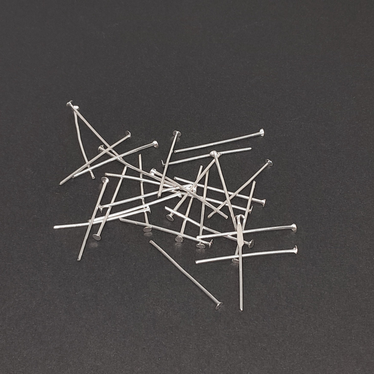 Silver Flat Head Pin 1"