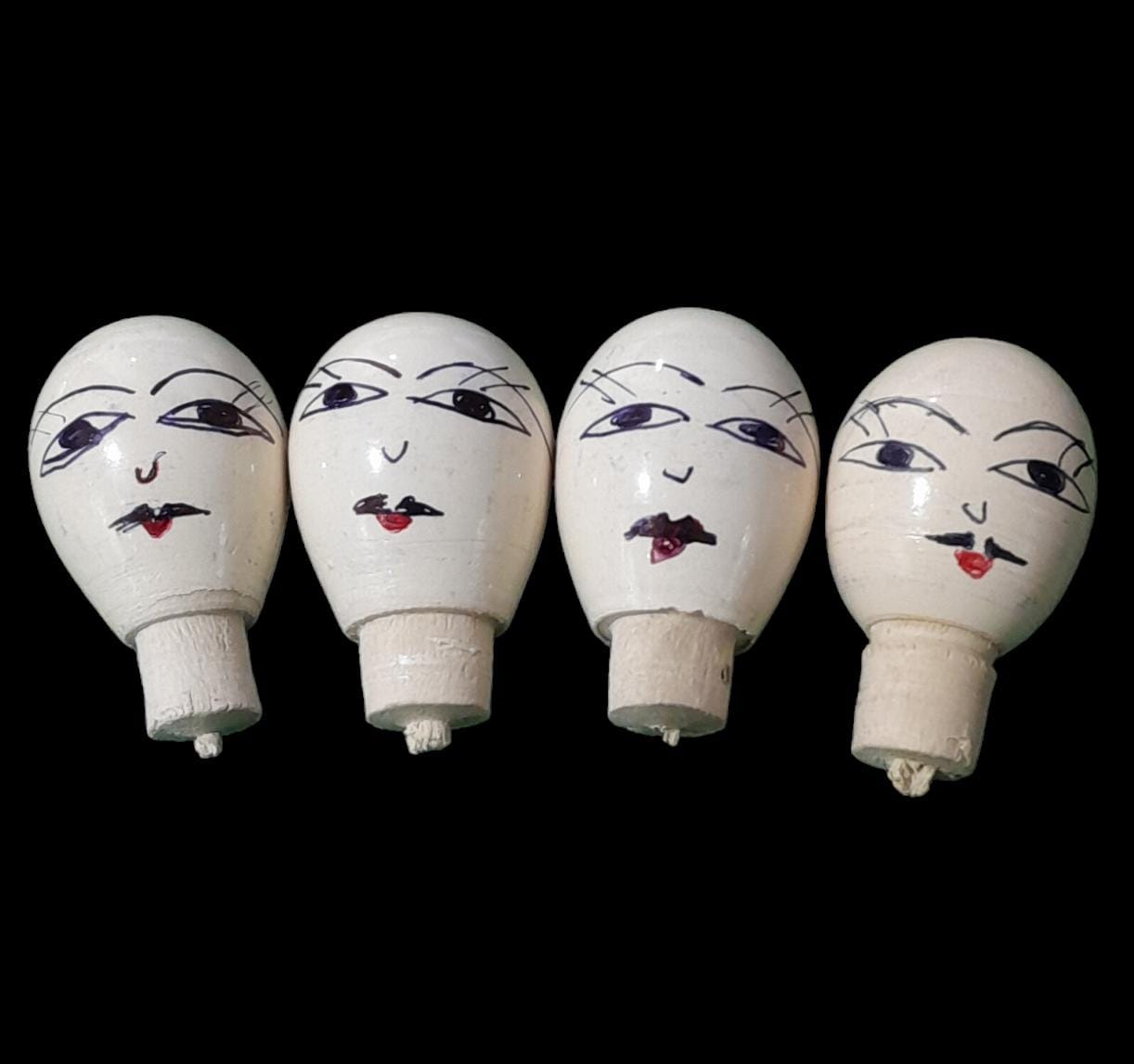 Wooden Dolls Face - 1.5"