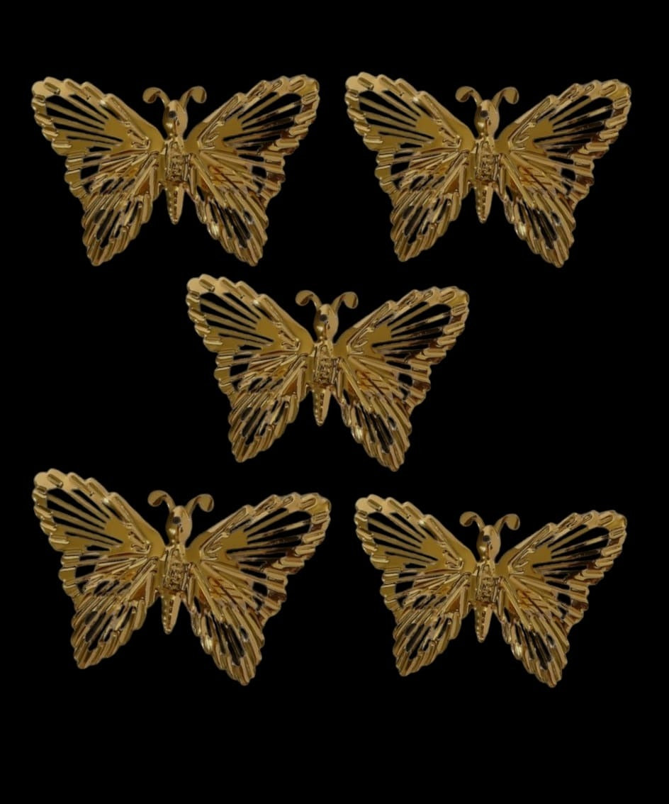 2" Metal Butterfly - Set of 5