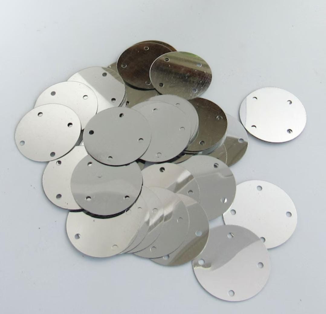 Silver Round Sequence - 2.5cm
