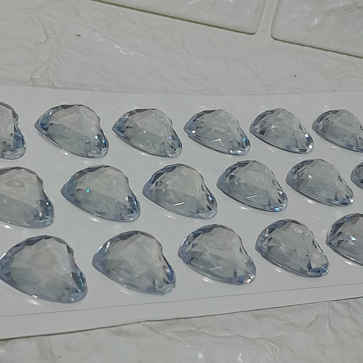 3D Crystal  Heart Stickers