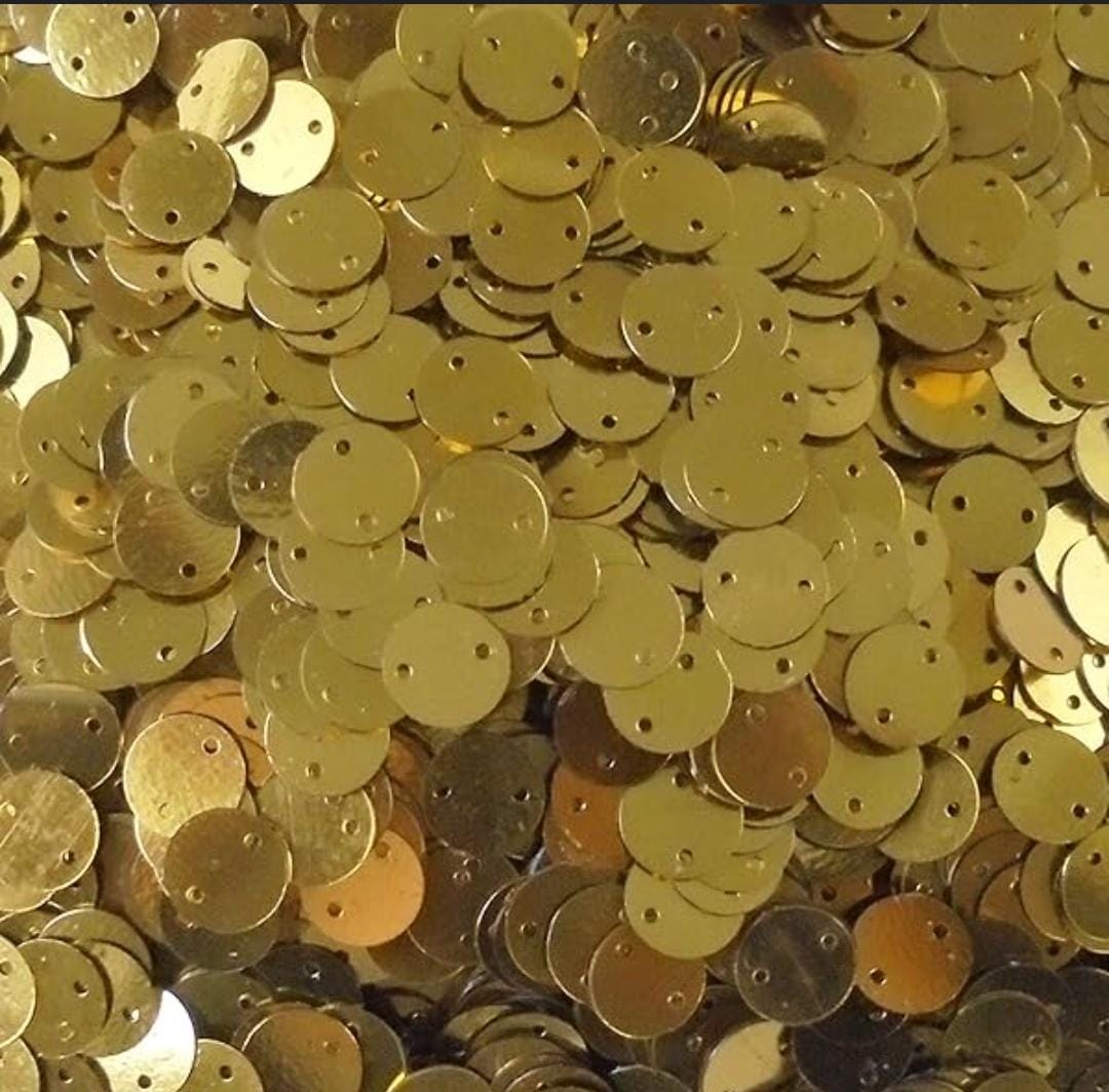 Gold Round Sequence - 1.5cm