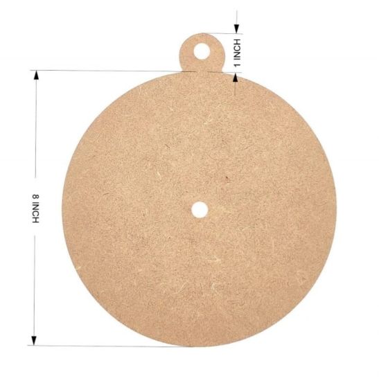 8" MDF Clock with Hanger