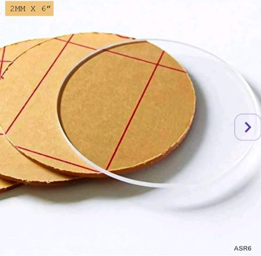 Acrylic Sheet - 2mm thickness - 8" round