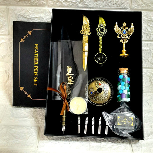Calligraphy Pen Set  With Wax Seal - Hary Potter