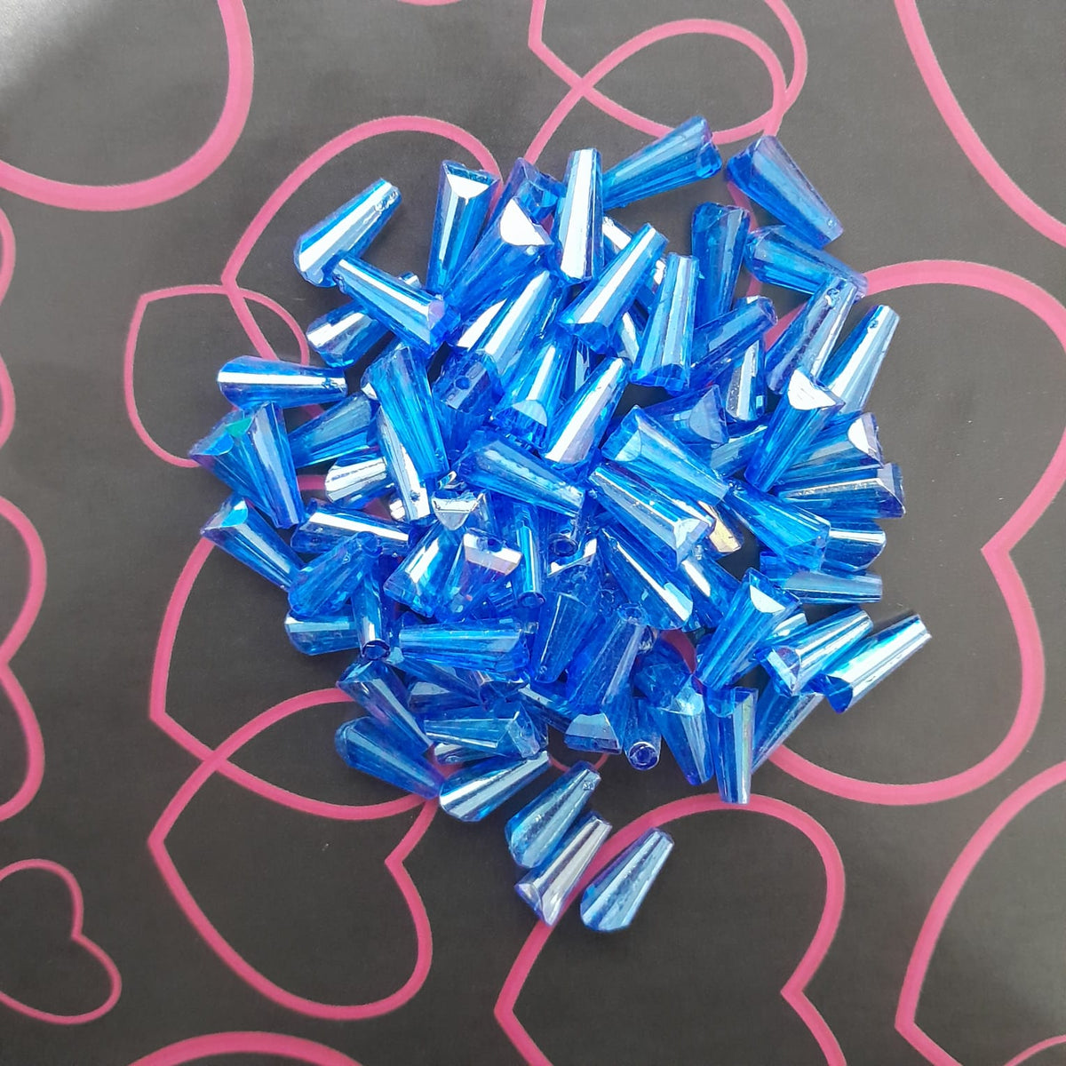 Crystal Cone Tube Beads