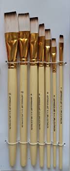 Flat Artist Brushes - Set of 7