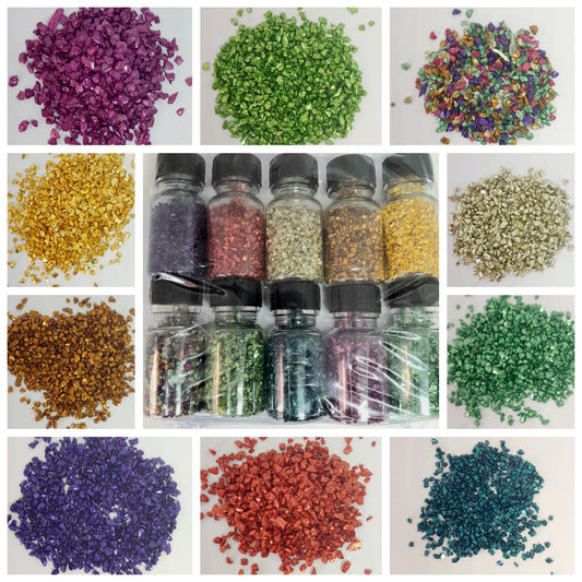 Glass Chips - 20g each - Set of 10