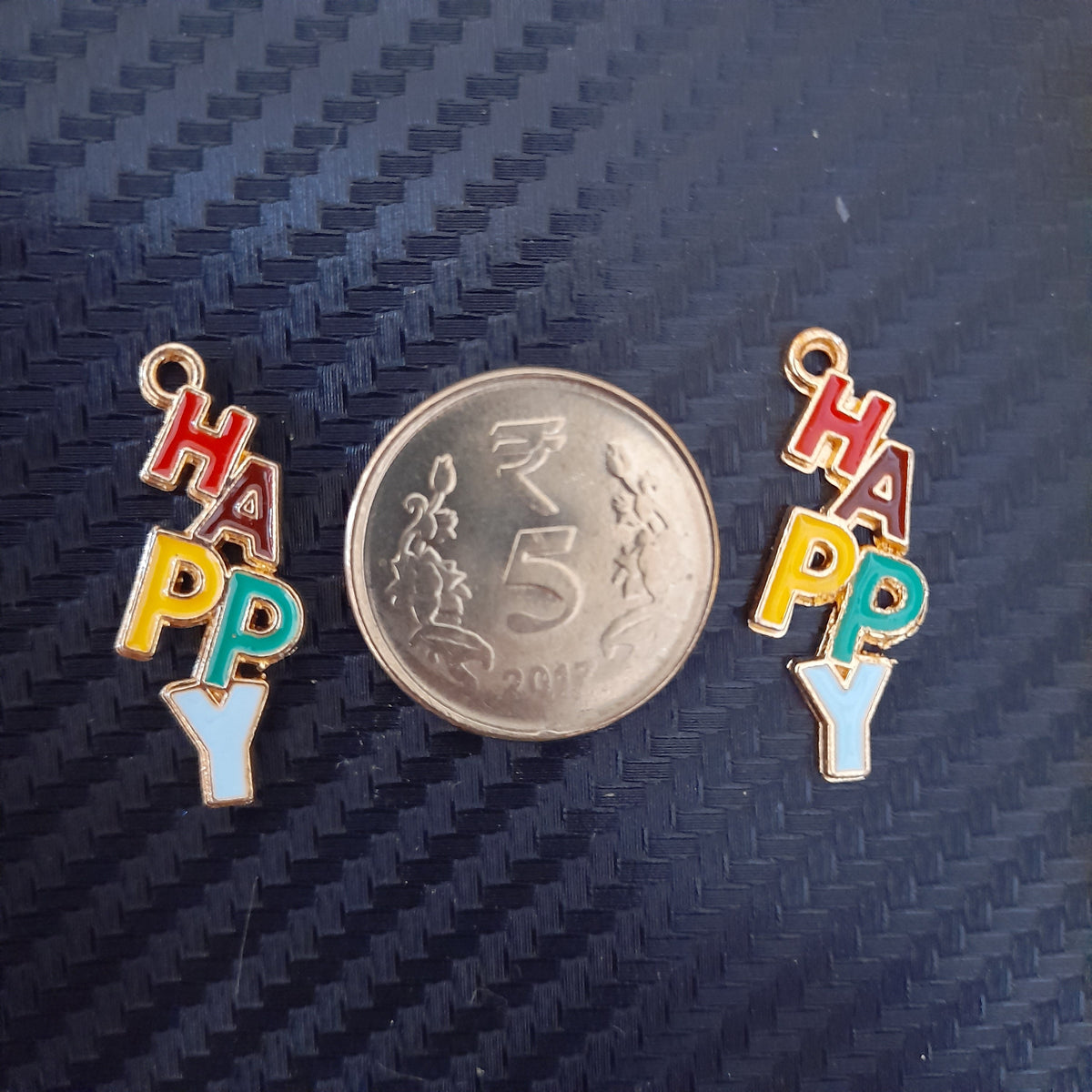HAPPY Metal Charms - Set Of 2 Bestow Charms