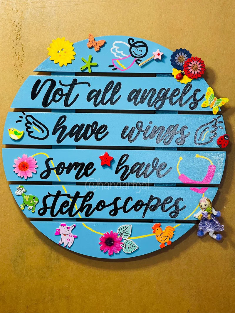 Wooden Round Cut Wall Plate - 14"