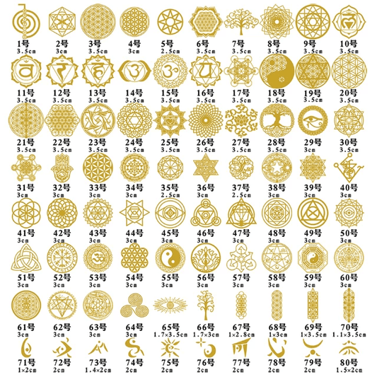 Metal Stickers of Symbols Bestow Charms
