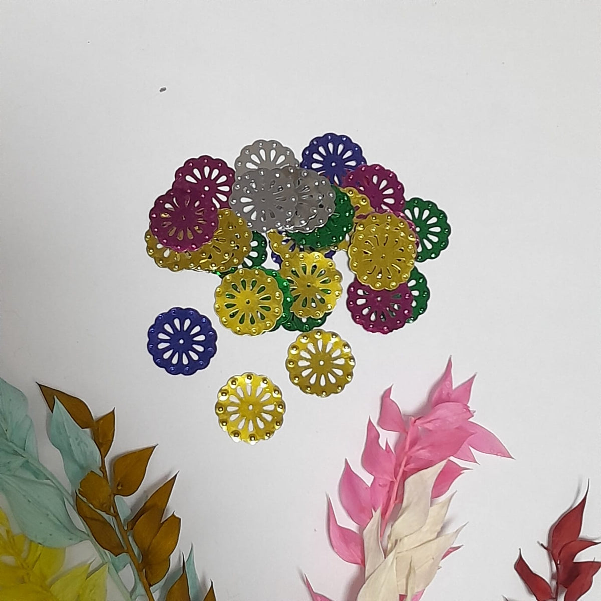 Multicolor Flower Sequence - 1"(approx) - 10g