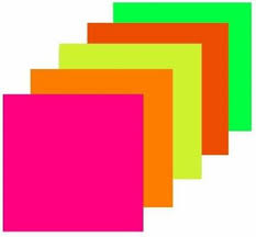 Neon origami paper