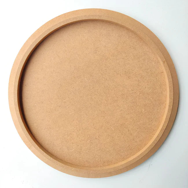 Plain Bordered Round Base for DIY project -12"