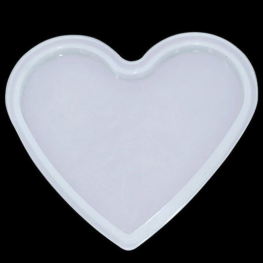 Silicone 4" Heart Coaster Mold