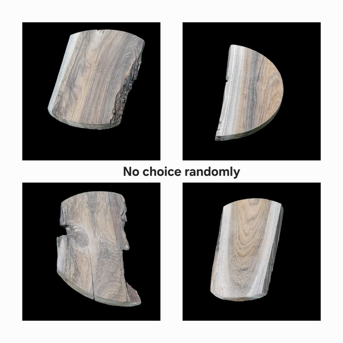 Teek Wood Slice - 5" - Semi Circle