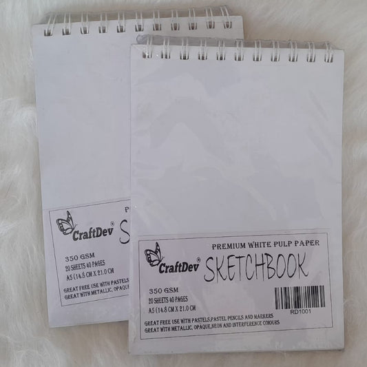 Sketch Book white A5(14.8CM x 21.0CM) - 350gsm (Copy)