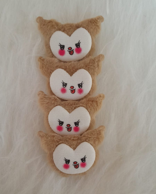 Cute Teddy Fluffy Patch-On - Set of 4