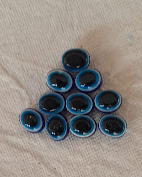 Evil Eye Oval Shape Acrylic Beads