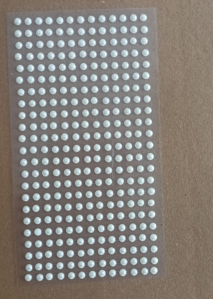 White Pearl Round Stickers