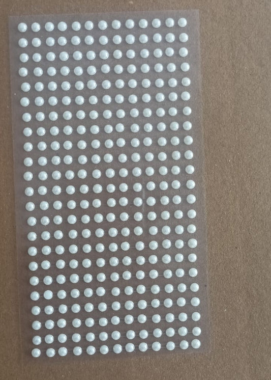 White Pearl Round Stickers