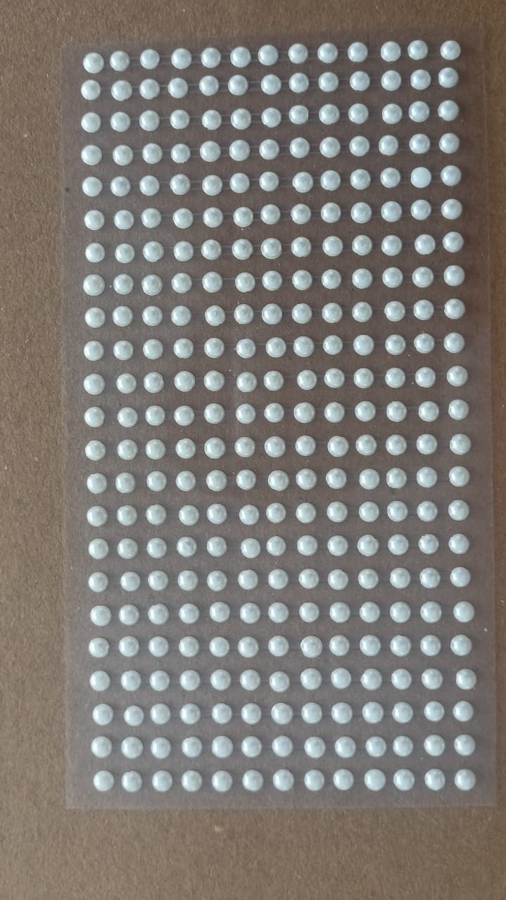 White Pearl Round Stickers