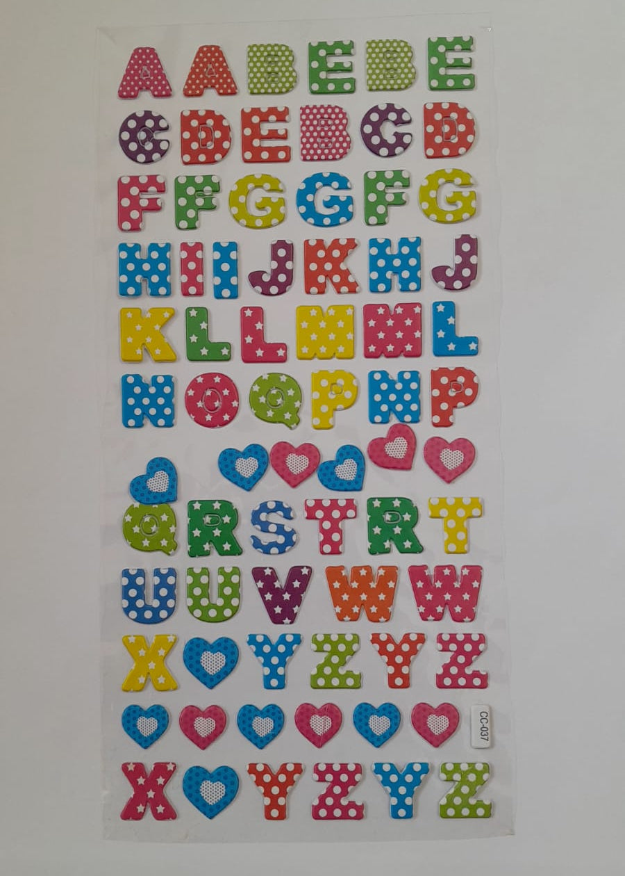 Alphabets Happy Stickers