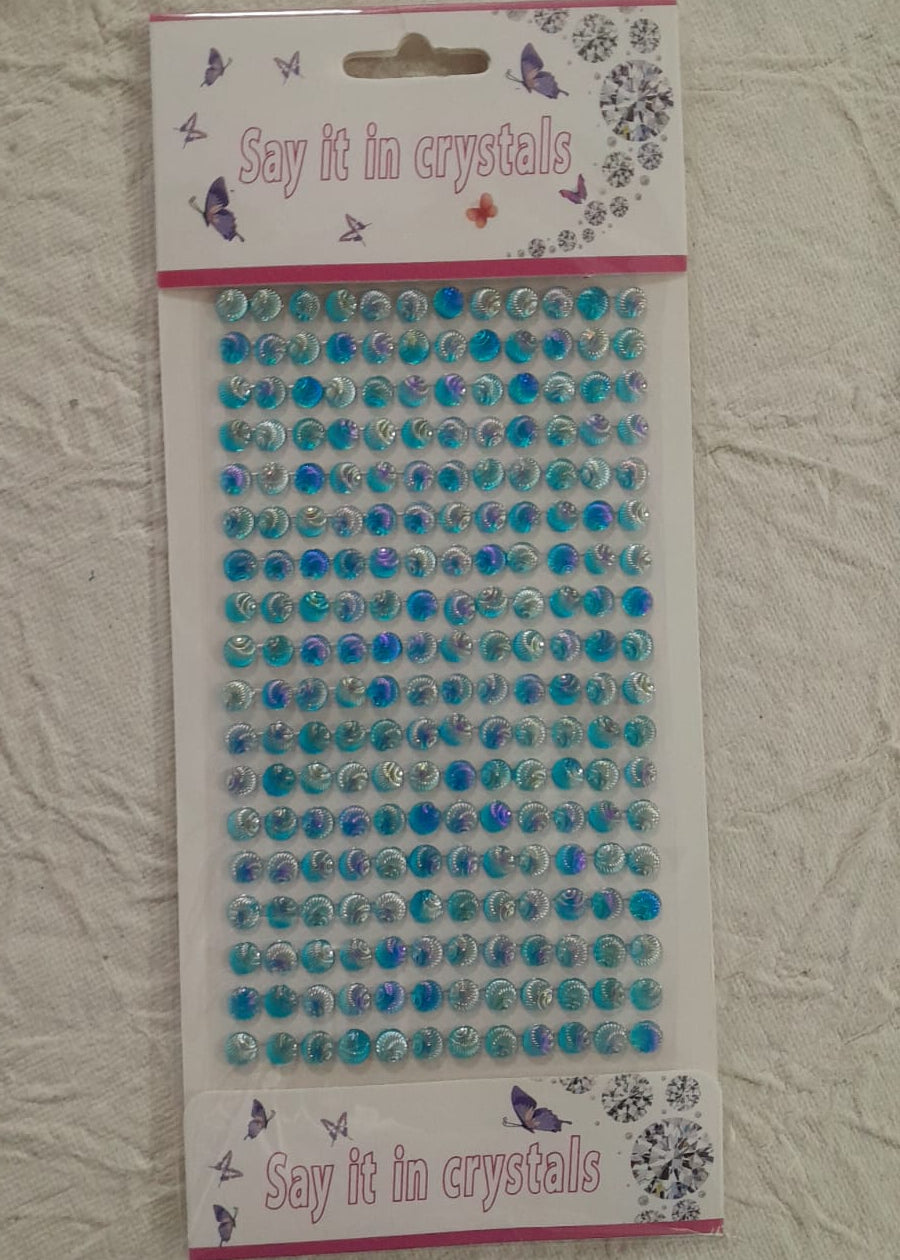 Neon  Round Crystal Stickers Multicolor
