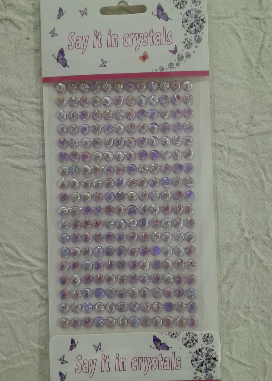 Neon  Round Crystal Stickers Multicolor