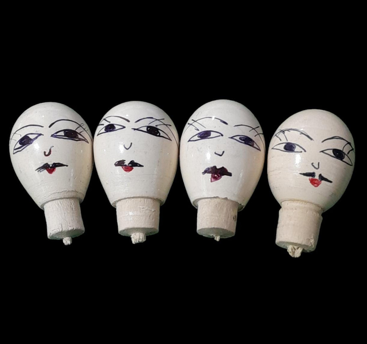 Wooden Dolls Face  - 1.5"