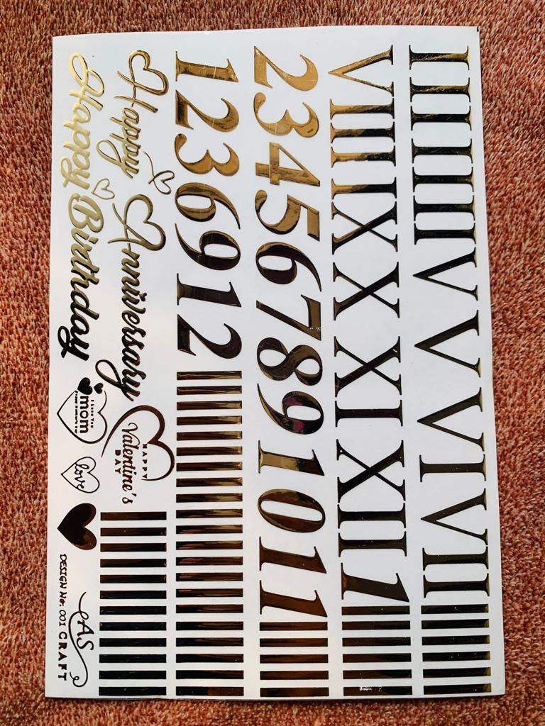 metallic Embossed stickers